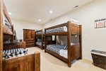 This bunk room is great for kids or larger groups 